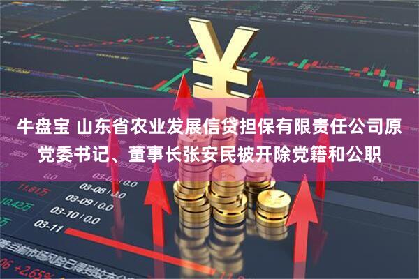 牛盘宝 山东省农业发展信贷担保有限责任公司原党委书记、董事长张安民被开除党籍和公职